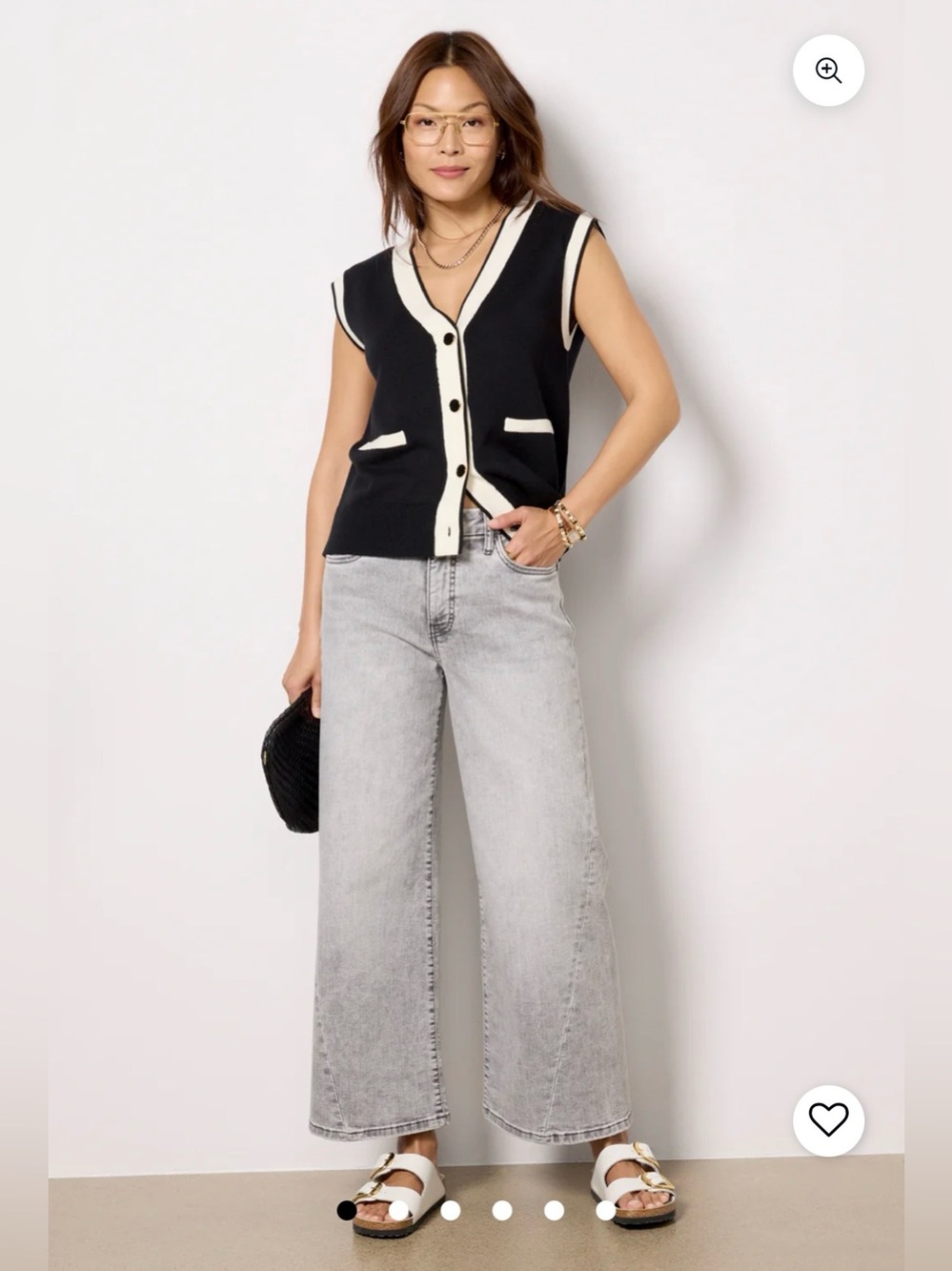 NWT Kut from the Kloth Meg Gray/Stride High Rise Wide Leg Jeans, Size 4